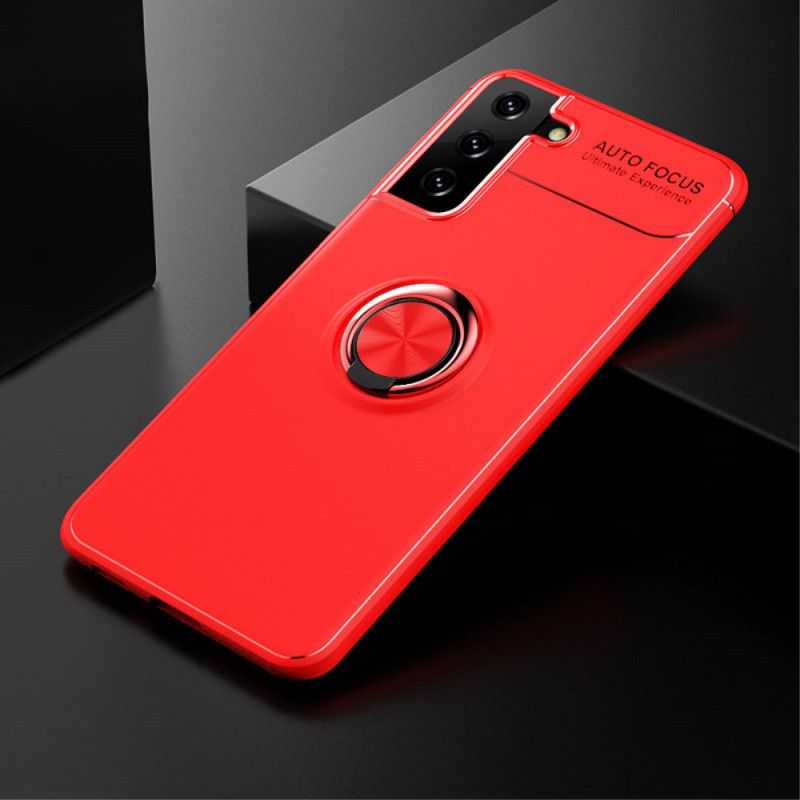 Hoesje Samsung Galaxy S21 Plus 5G Rood Zwart Roterende Ring