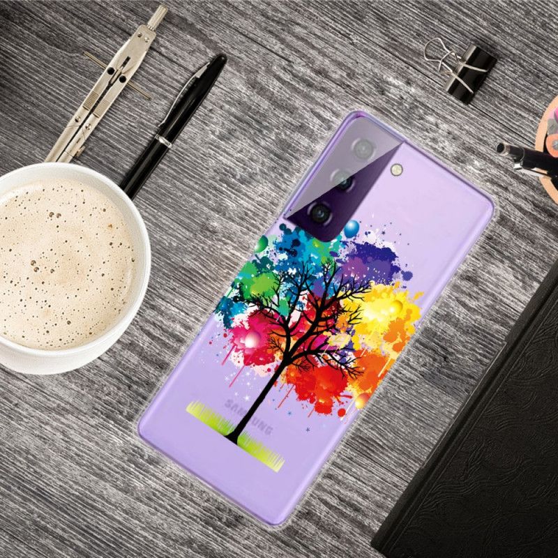 Hoesje Samsung Galaxy S21 Plus 5G Transparante Aquarelboom