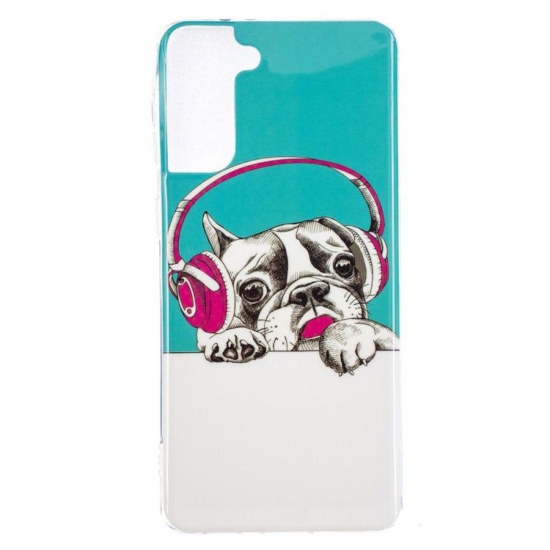 Hoesje voor Samsung Galaxy S21 Plus 5G Fluorescerende Hond