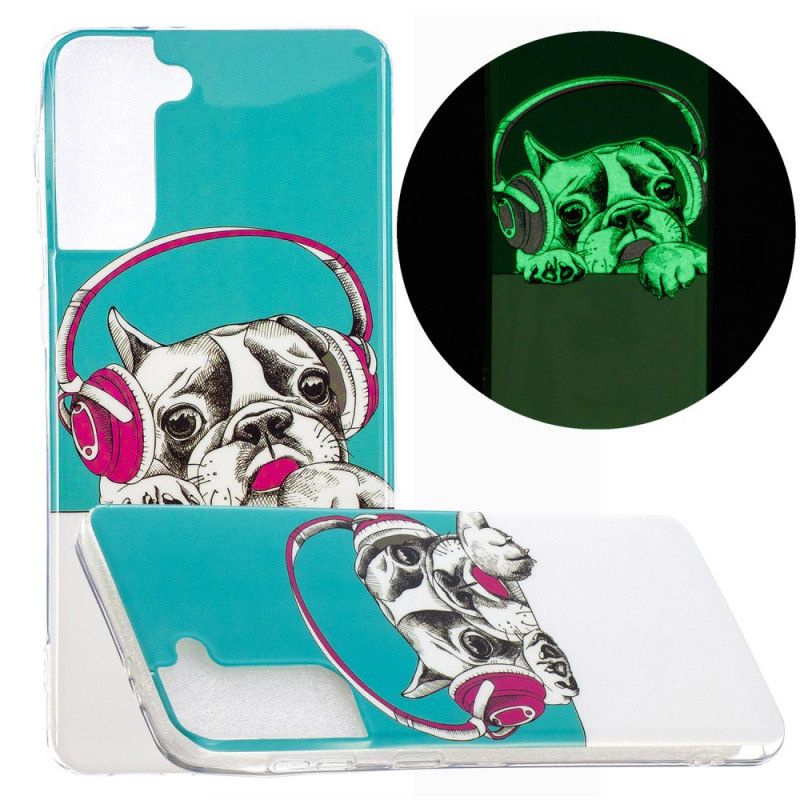 Hoesje voor Samsung Galaxy S21 Plus 5G Fluorescerende Hond