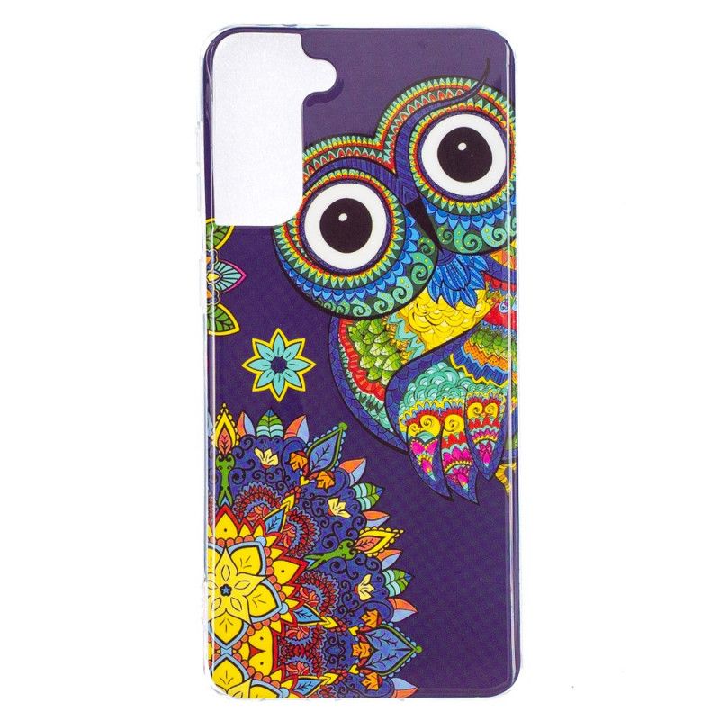 Hoesje voor Samsung Galaxy S21 Plus 5G Fluorescerende Mandala-Uil