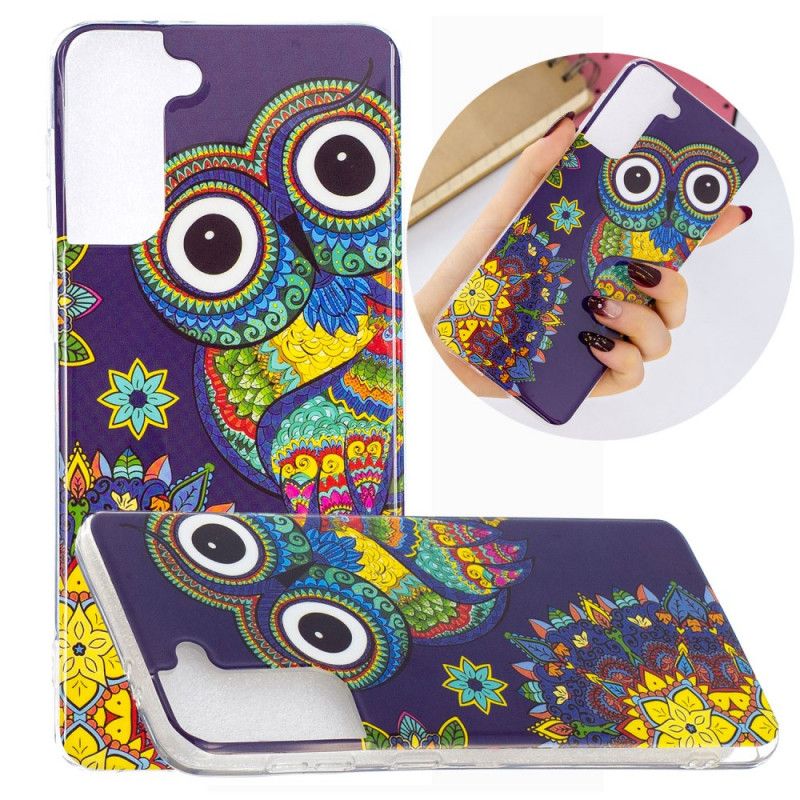 Hoesje voor Samsung Galaxy S21 Plus 5G Fluorescerende Mandala-Uil