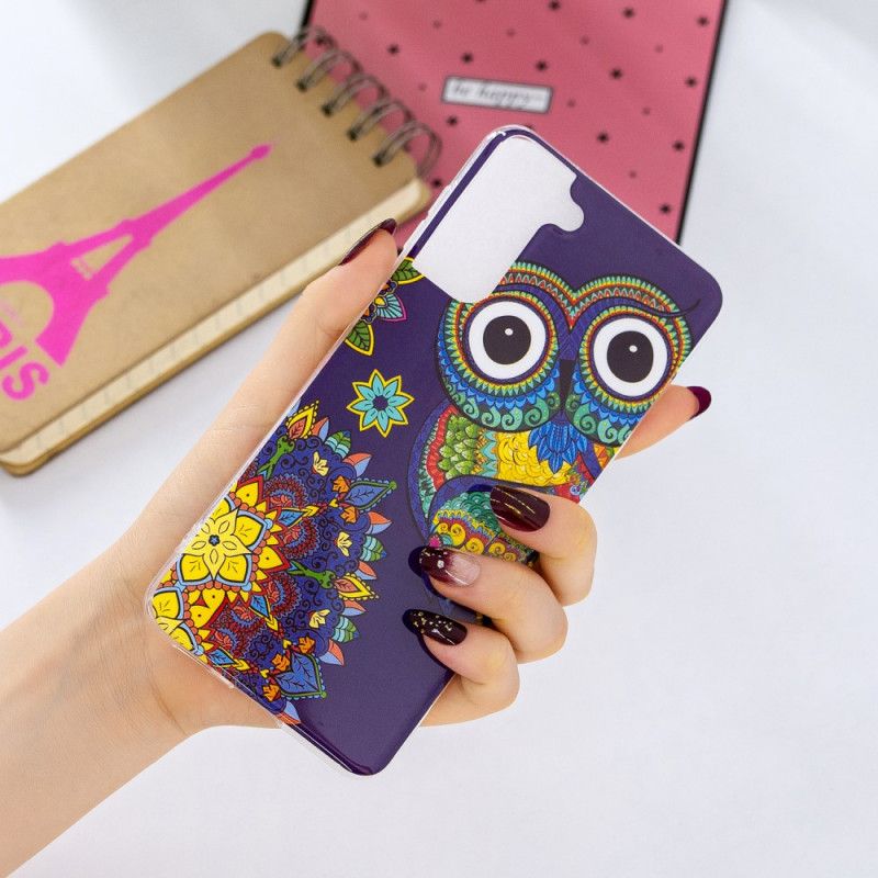 Hoesje voor Samsung Galaxy S21 Plus 5G Fluorescerende Mandala-Uil