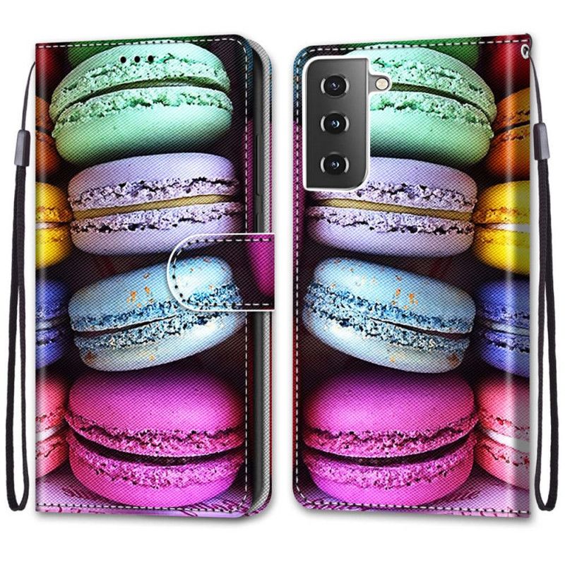 Leren Hoesje Samsung Galaxy S21 Plus 5G Bitterkoekjes