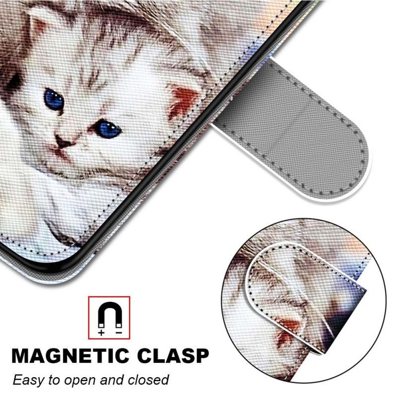 Leren Hoesje voor Samsung Galaxy S21 Plus 5G Kattenfamilie