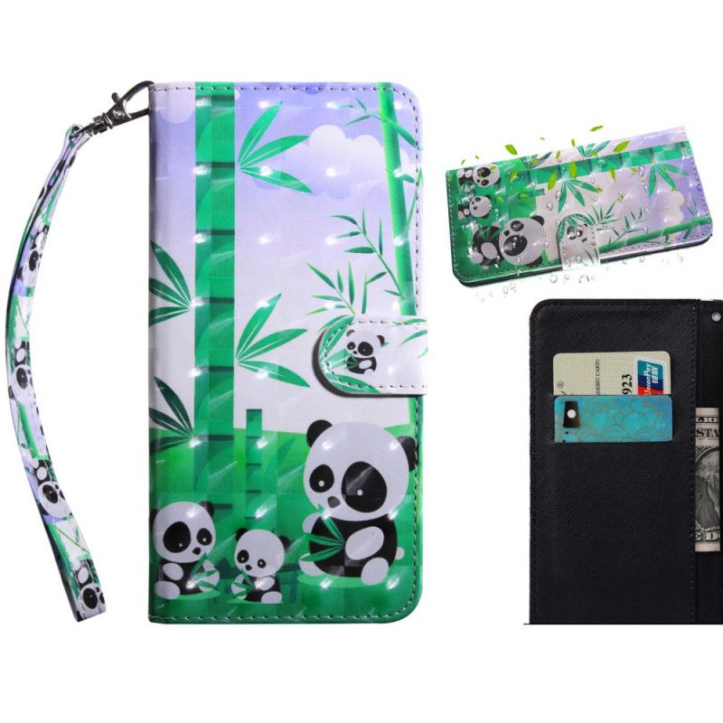 Leren Hoesje voor Samsung Galaxy S21 Plus 5G Panda'Sfamilie