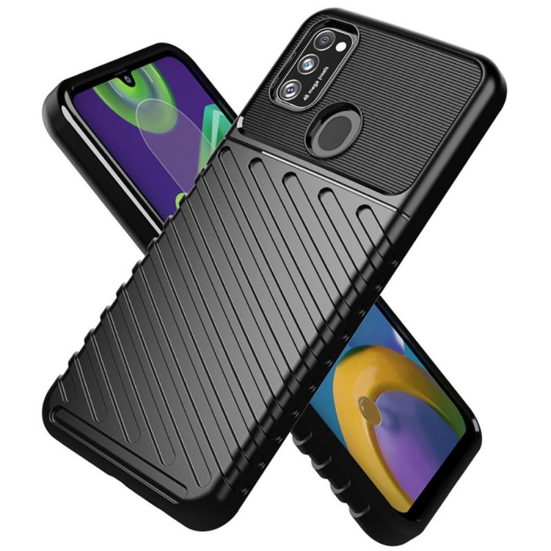 Case Hoesje Samsung Galaxy M21 Groen Zwart Telefoonhoesje Donderreeks