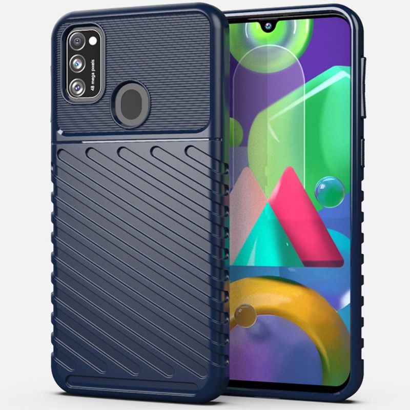 Case Hoesje Samsung Galaxy M21 Groen Zwart Telefoonhoesje Donderreeks