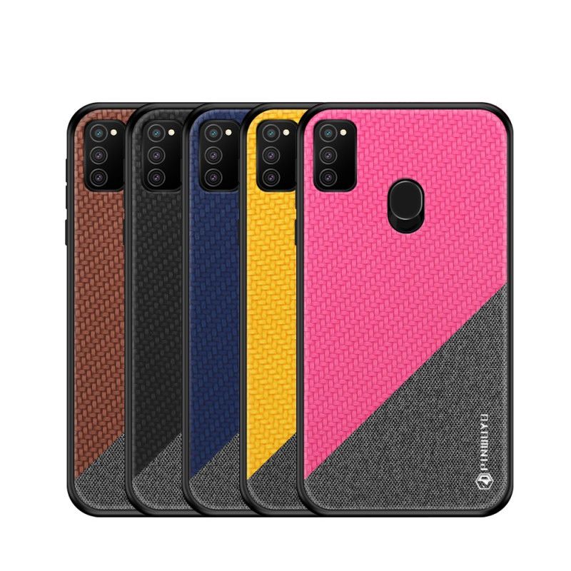 Case Hoesje Samsung Galaxy M21 Magenta Zwart Telefoonhoesje Pinwuyo Eer-Serie