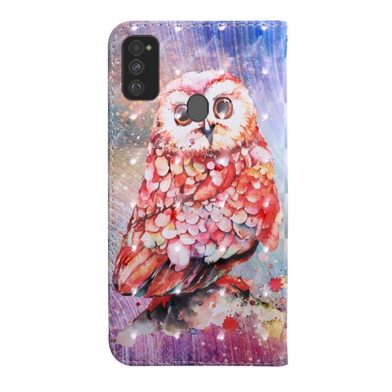 Flip Case Leren Samsung Galaxy M21 Uil De Schilder