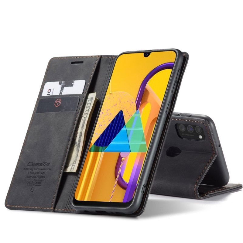 Folio-hoesje Samsung Galaxy M21 Bruin Zwart Kunstlederen Etui