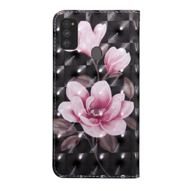 Leren Hoesje Samsung Galaxy M21 Bloemen Bloeien