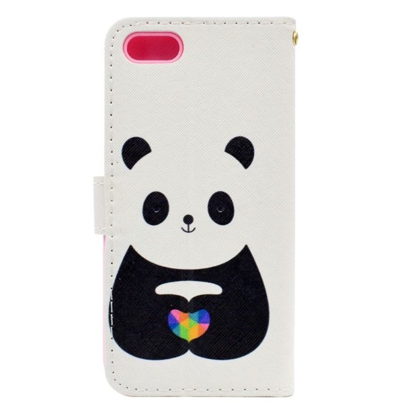 Flip Case Leren Huawei Y5 2018 Panda Liefde