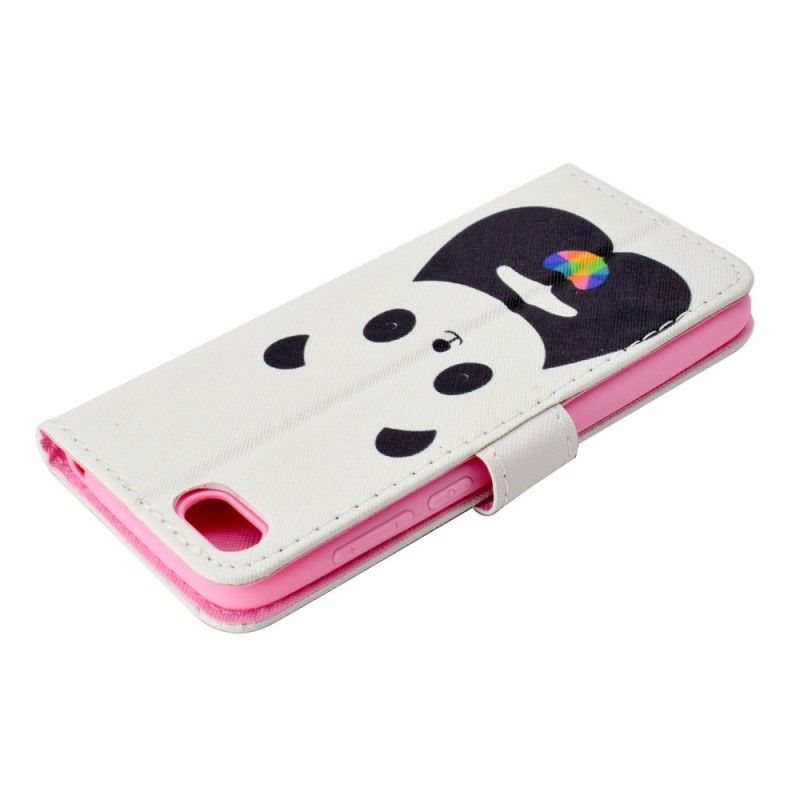 Flip Case Leren Huawei Y5 2018 Panda Liefde