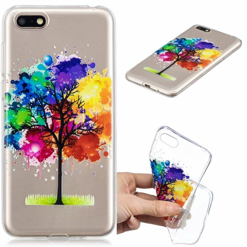 Hoesje voor Huawei Y5 2018 Transparante Aquarelboom