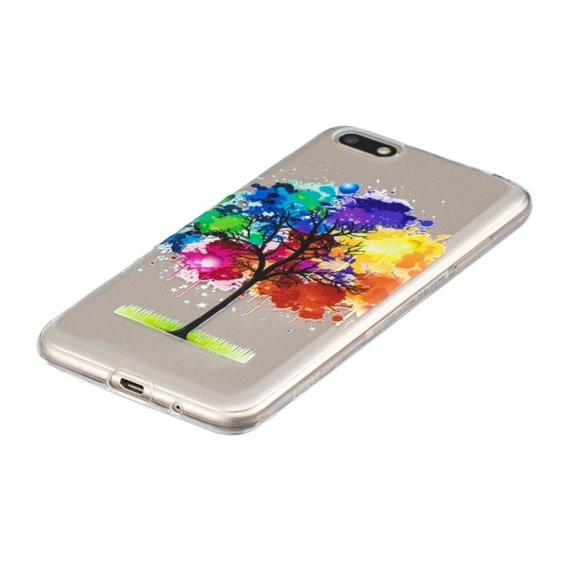 Hoesje voor Huawei Y5 2018 Transparante Aquarelboom