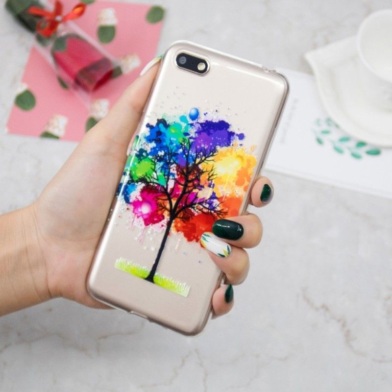 Hoesje voor Huawei Y5 2018 Transparante Aquarelboom