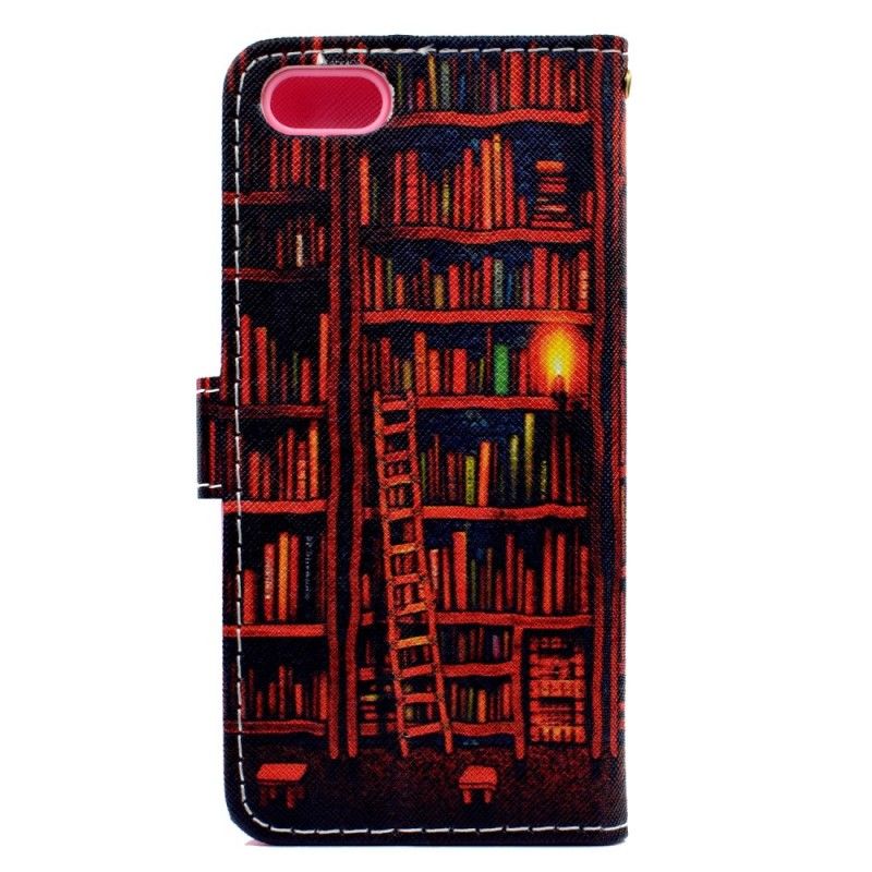 Leren Hoesje voor Huawei Y5 2018 Bibliotheek