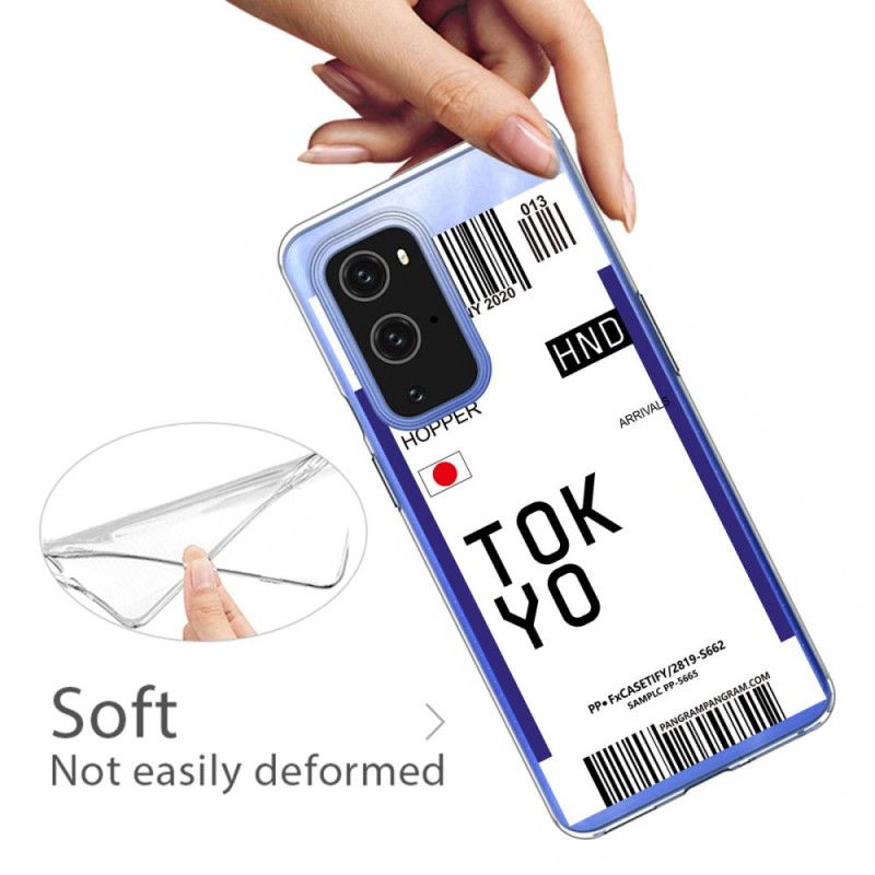 Case Hoesje OnePlus 9 Donkerblauw Zwart Telefoonhoesje Instapkaart Tokyo