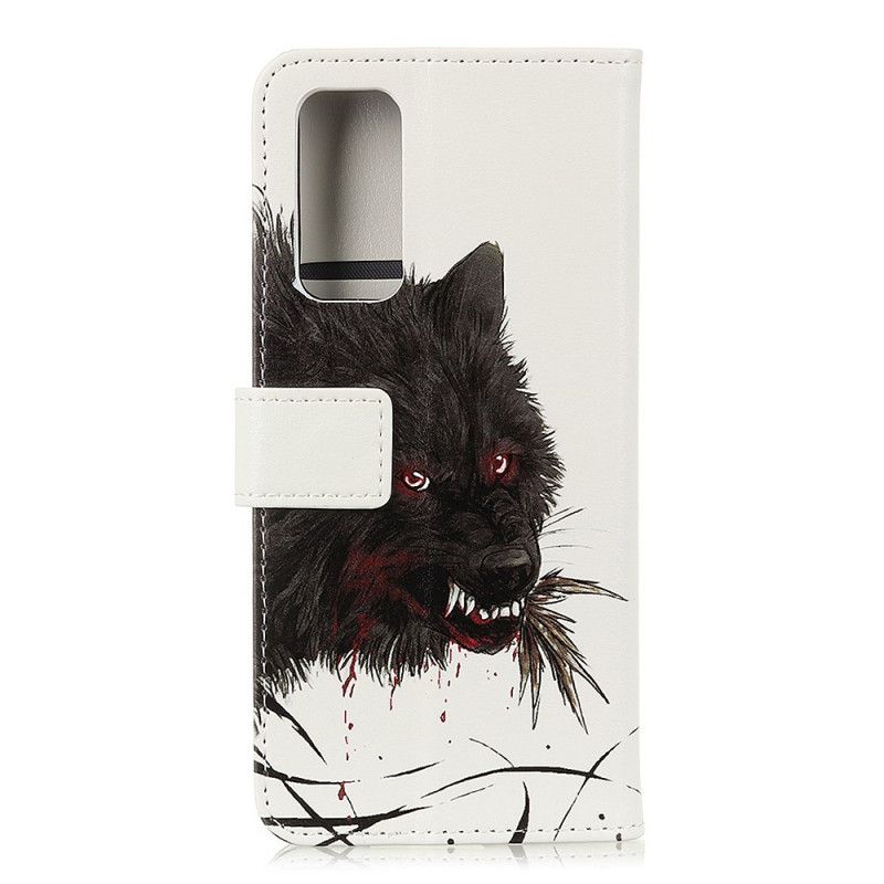 Leren Hoesje OnePlus 9 Hongerige Wolf