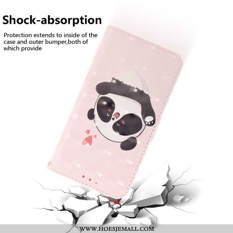 Bescherming Hoesje iPhone 16 Pro Panda Love Met Riempje