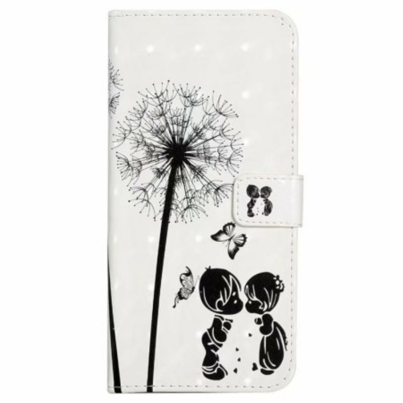 Folio-hoesje iPhone 16 Pro Telefoonhoesje Kinderen En Paardenbloem