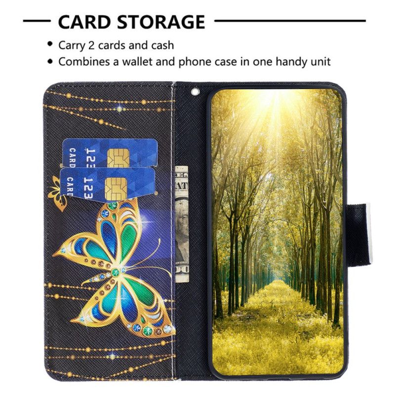 Folio-hoesje iPhone 16 Pro Telefoonhoesje Vlinders Sieraden