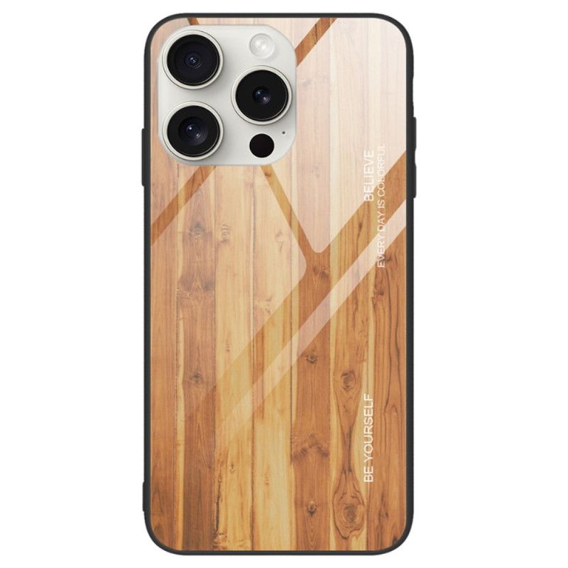 Hoesje iPhone 16 Pro Gehard Glasvezelhout Bescherming Hoesje