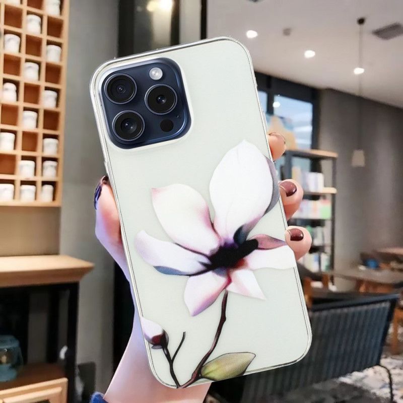 Hoesje iPhone 16 Pro Witte Bloem