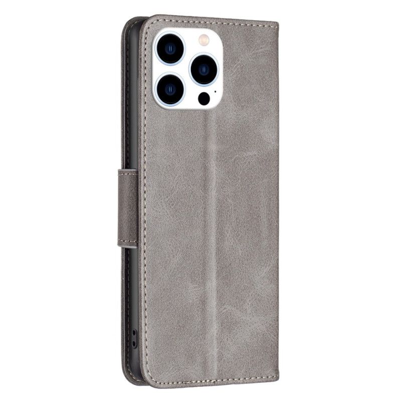 Leren Hoesje iPhone 16 Pro Glad Leereffect Met Riem