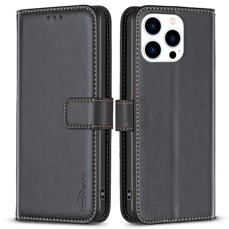 Leren Hoesje Voor iPhone 16 Pro Portemonnee-etui Met Klep