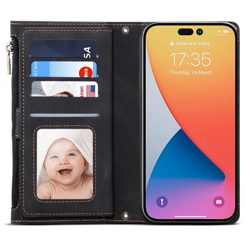 Leren Hoesje Voor iPhone 16 Pro Star-serie Eseble