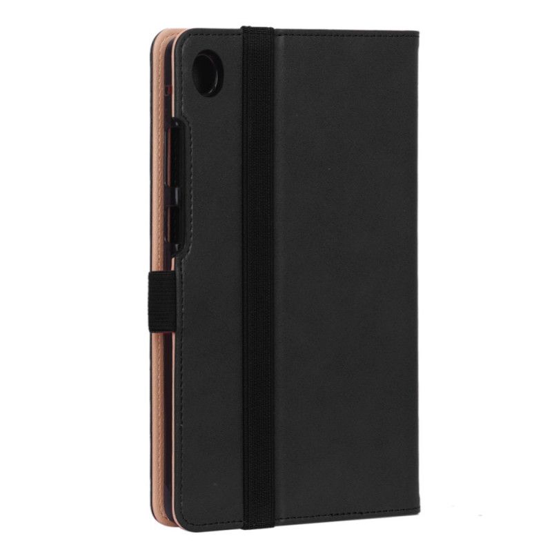 Cover Huawei MatePad T 8 Rood Zwart Lederen Stijl Met Riem