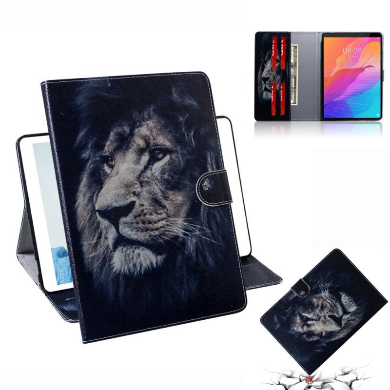 Flip Case Leren Huawei MatePad T 8 Leeuwenkop