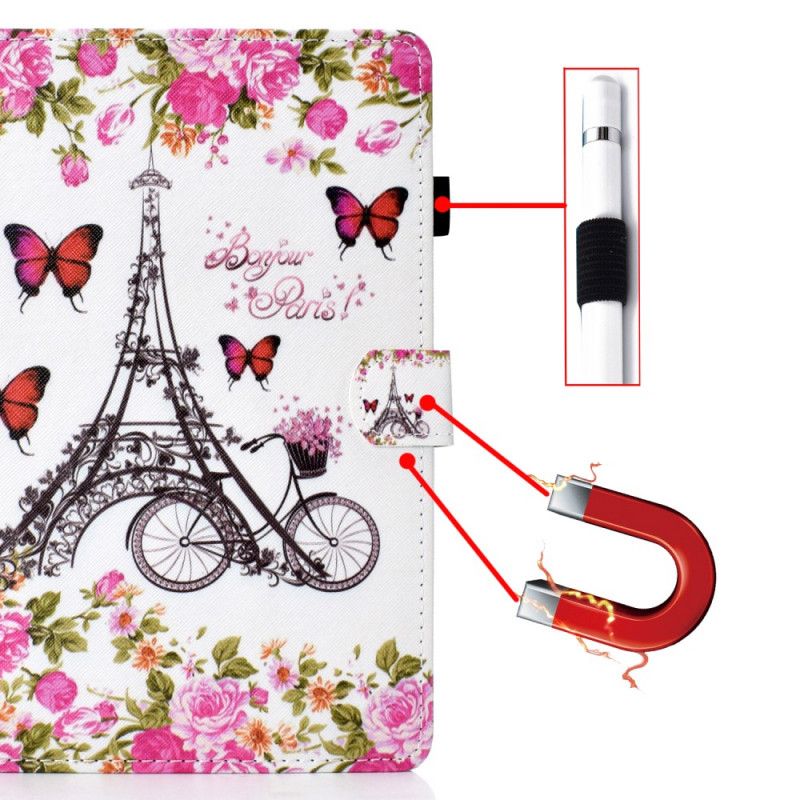 Leren Hoesje Huawei MatePad T 8 Fiets Eiffeltoren