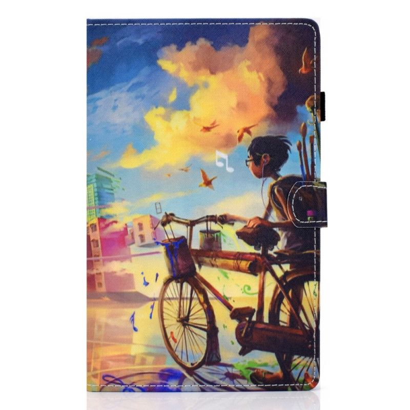 Leren Hoesje voor Huawei MatePad T 8 Fiets Art