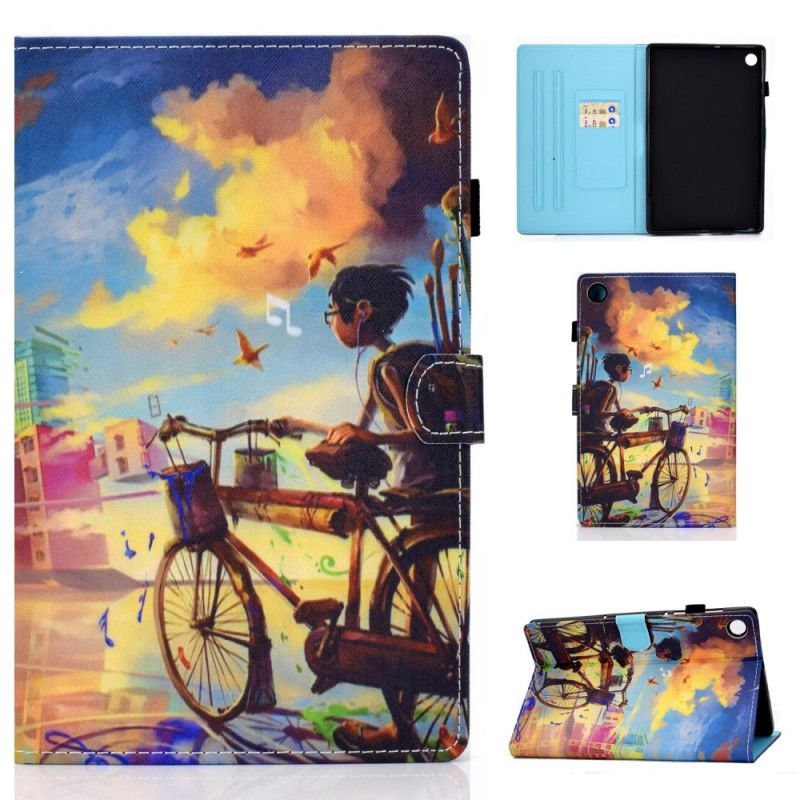 Leren Hoesje voor Huawei MatePad T 8 Fiets Art