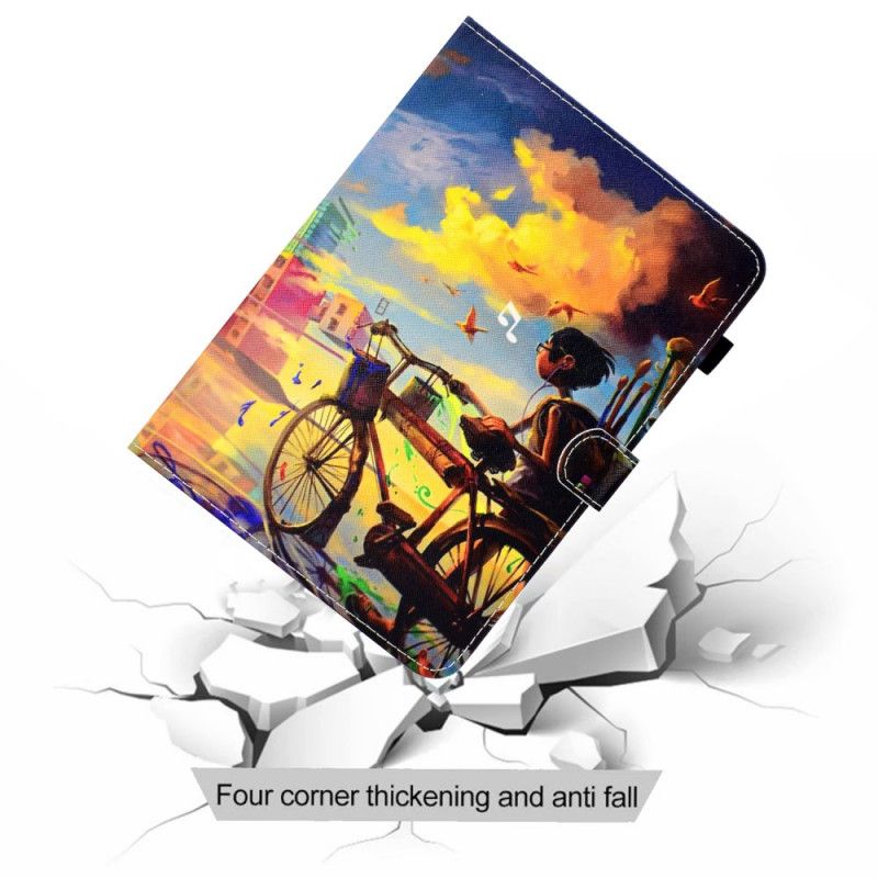 Leren Hoesje voor Huawei MatePad T 8 Fiets Art