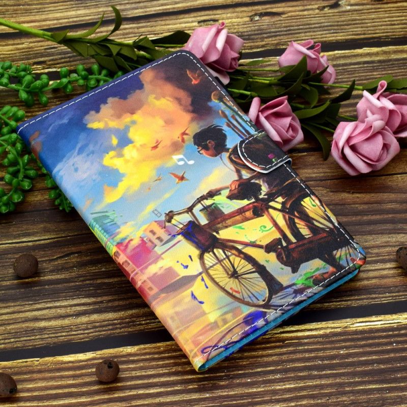 Leren Hoesje voor Huawei MatePad T 8 Fiets Art