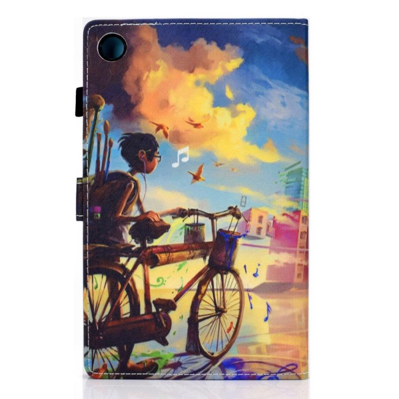 Leren Hoesje voor Huawei MatePad T 8 Fiets Art