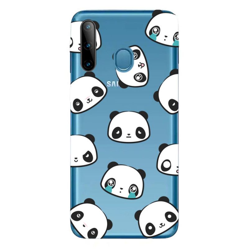 Hoesje Samsung Galaxy M11 Telefoonhoesje Transparante Sentimentele Panda'S