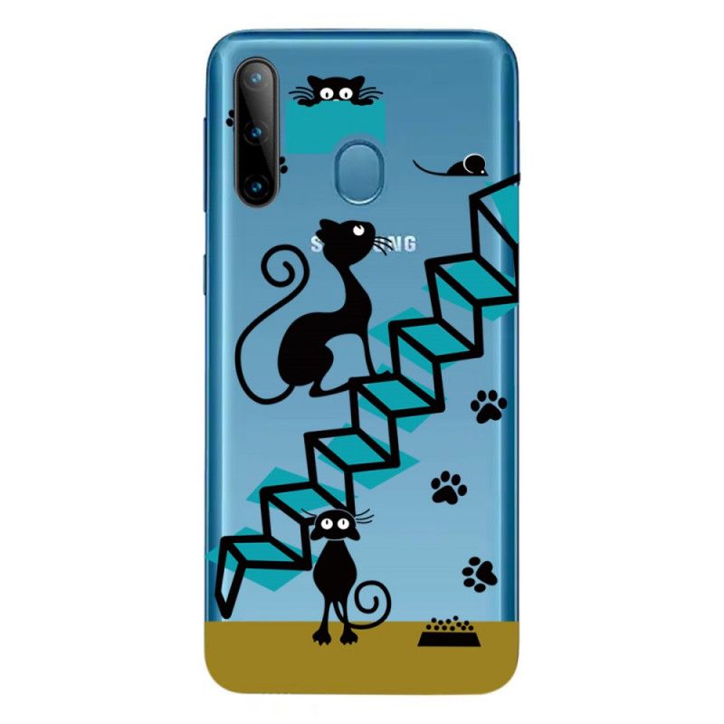 Hoesje voor Samsung Galaxy M11 Grappige Katten