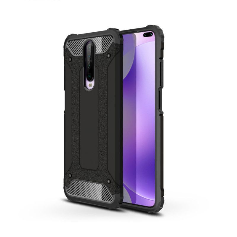 Case Hoesje Xiaomi Redmi K30 Wit Zwart Telefoonhoesje Overlevende