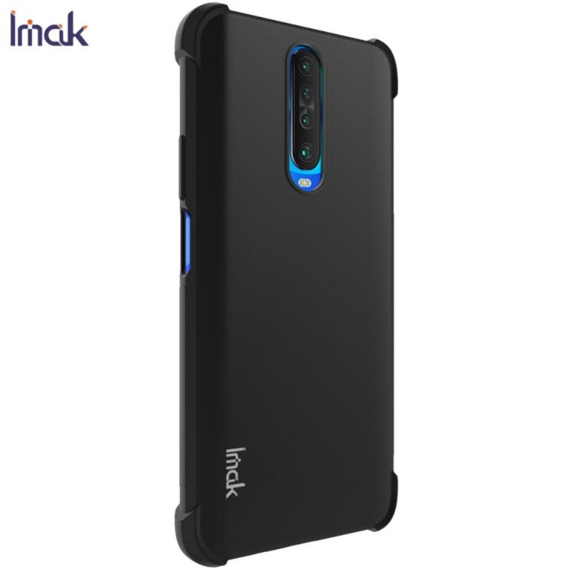 Cover Hoesje Xiaomi Redmi K30 Grijs Zwart Telefoonhoesje Imak Huidgevoel