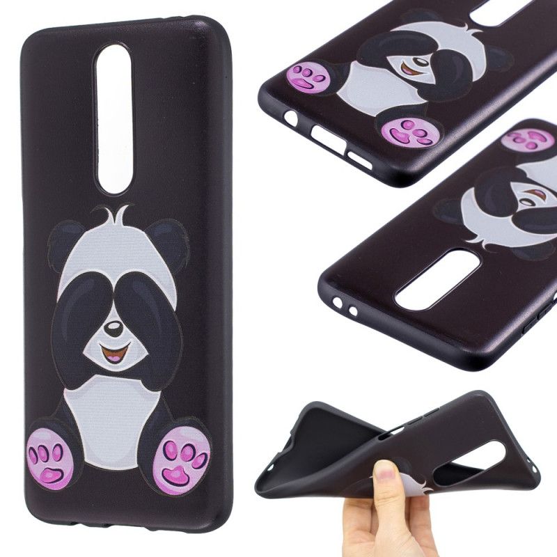 Hoesje voor Xiaomi Redmi K30 Leuke Panda Met Reliëf