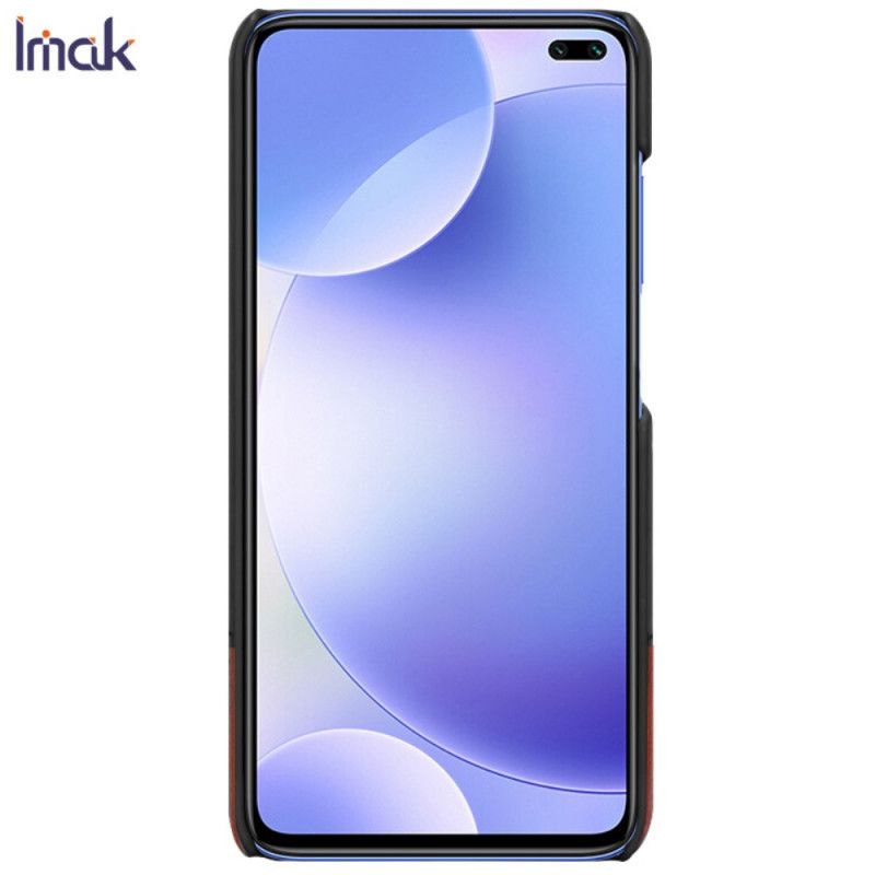 Hoesje Xiaomi Redmi K30 Rood Zwart Imak Ruiyi Serie Leereffect