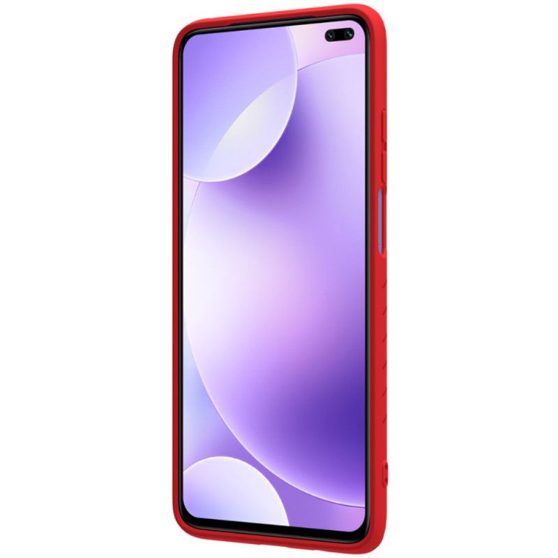 Hoesje Xiaomi Redmi K30 Rood Zwart Nillkinrubber