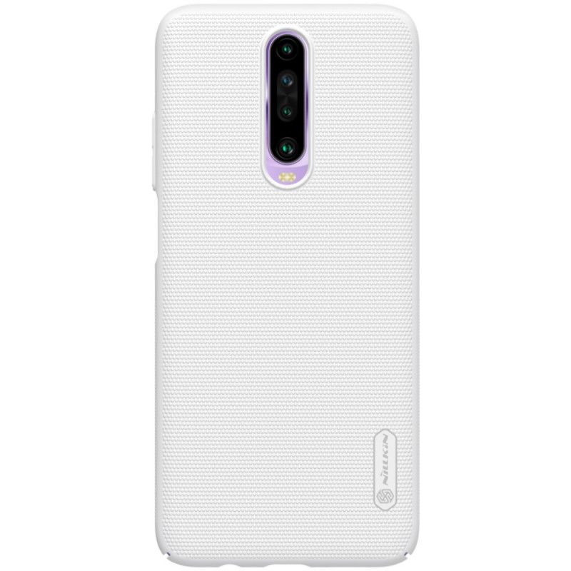 Hoesje Xiaomi Redmi K30 Wit Zwart Stijve Frosted Nillkin