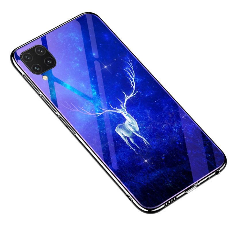 Case Hoesje Huawei P40 Lite Marineblauw Telefoonhoesje Gehard Glas En Dierlijke Siliconen