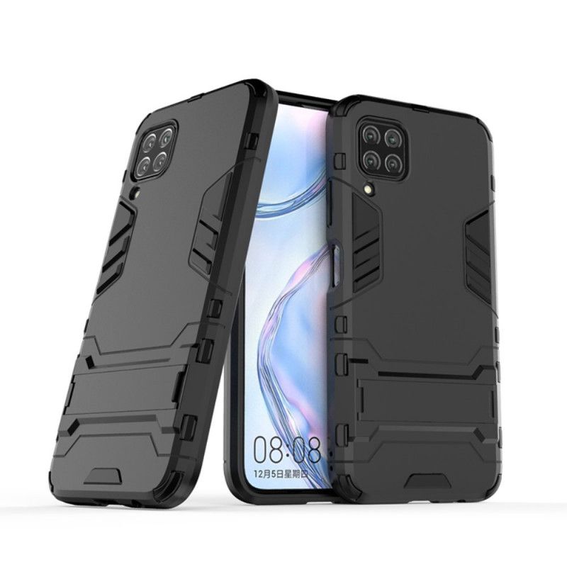 Case Hoesje Huawei P40 Lite Rood Zwart Telefoonhoesje Ultrabestendige Tong
